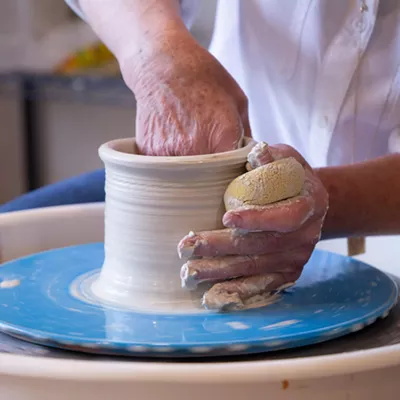 Organizer artwork for "One Visit" Pottery Class