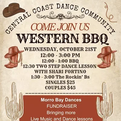 Event artwork for Western BBQ, Dance lesson, and Live band with The Rockin’ B’s band
